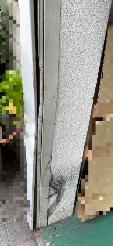 ガイドレール　補修作業