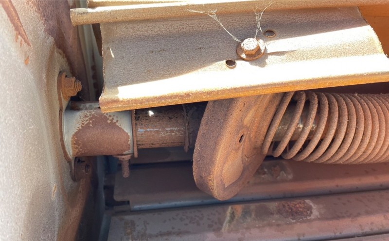 手動シャッター　シャフト修理