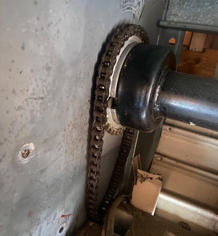 電動開閉機　チェーン交換