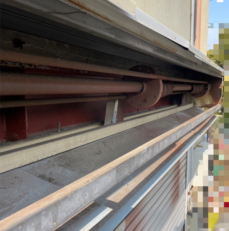 手動シャッター　交換工事