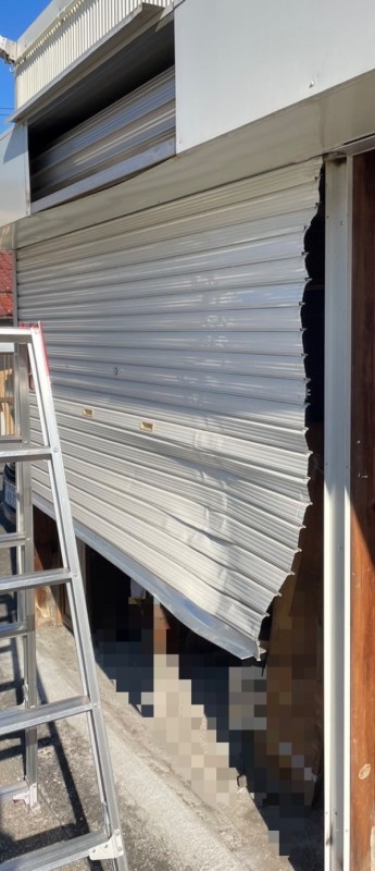 手動シャッター　スラット交換