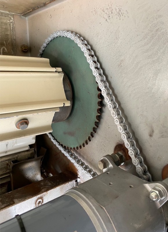 電動シャッター　開閉機交換工事