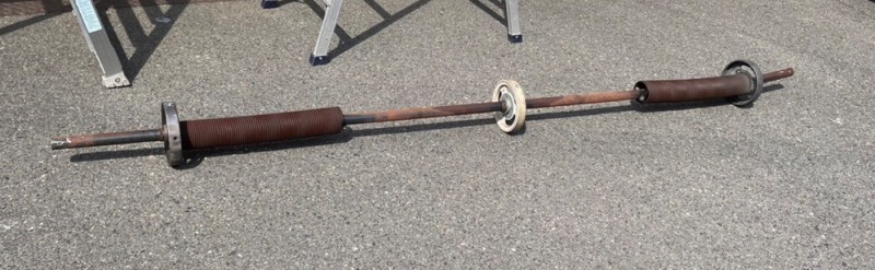 手動シャッター　シャフト修理