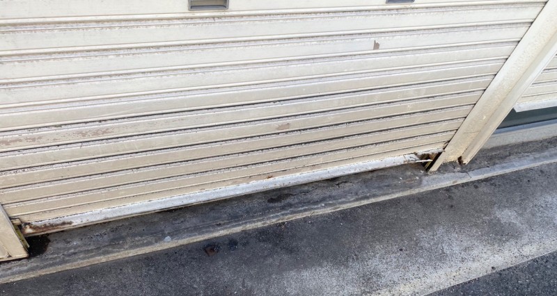 手動シャッター　座板交換