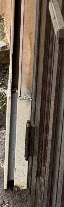 手動シャッター　座板交換