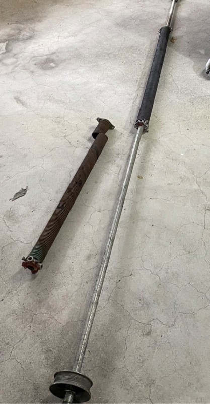 オーバードアシャッター　リフトマスター　バネ・ワイヤー交換