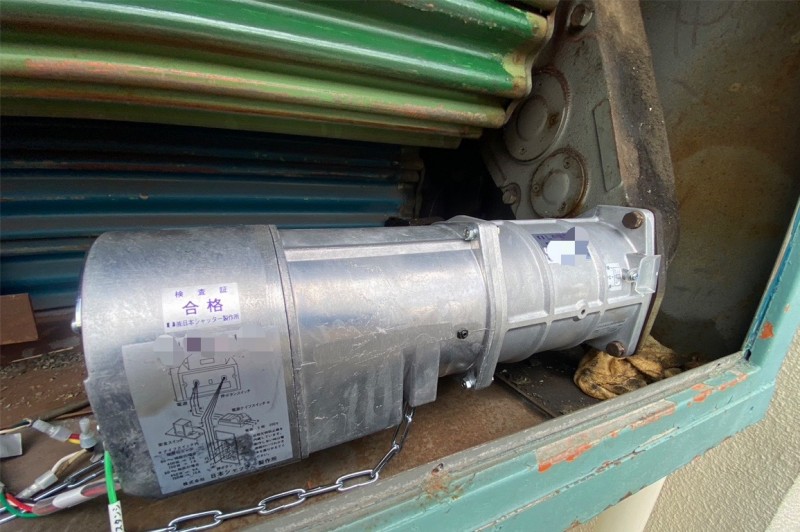 電動シャッター　開閉機交換工事