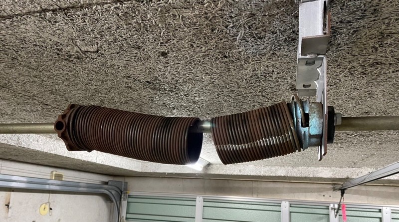 オーバードア　スプリング交換工事