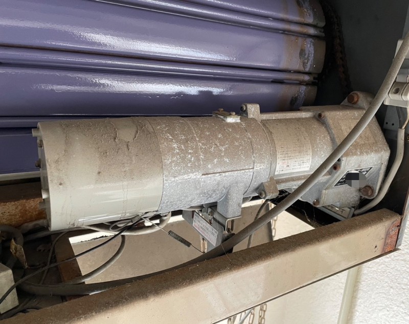 電動シャッター　開閉機交換工事