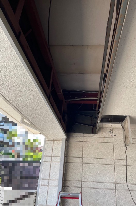 電動シャッター　設置工事