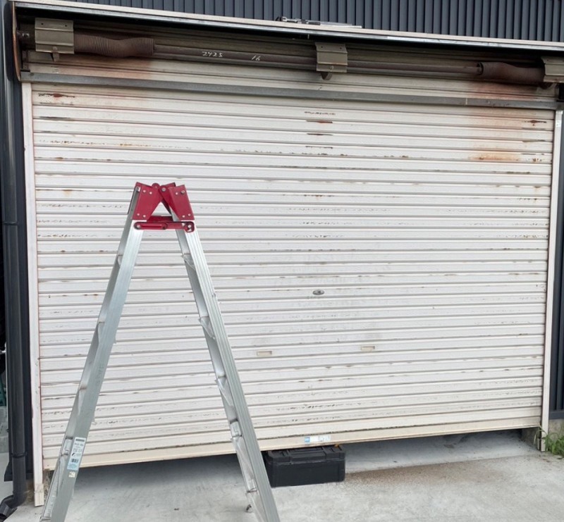 手動シャッター　シャフト交換