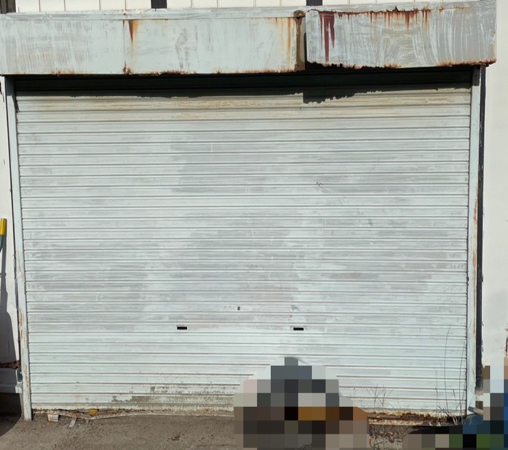 手動シャッター　交換工事