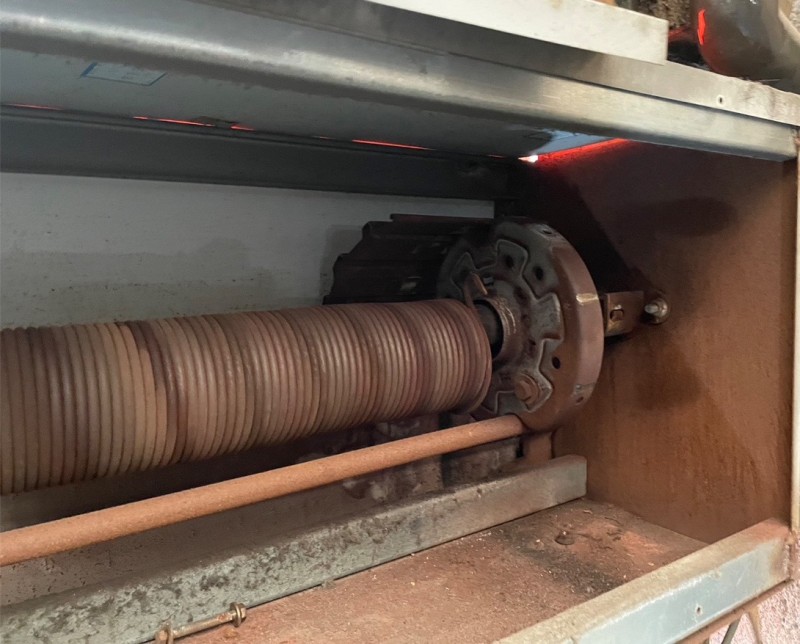 手動シャッター　シャフト交換