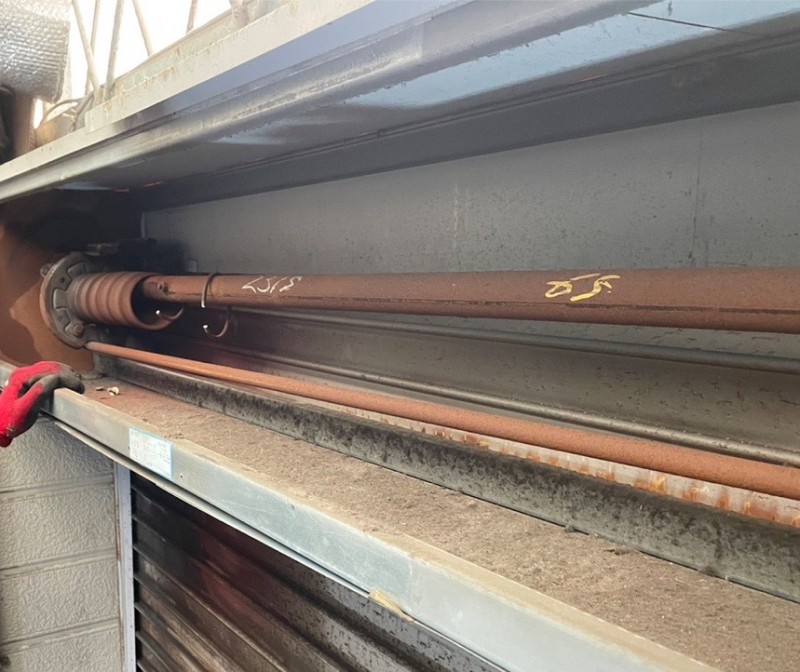 手動シャッター　シャフト交換