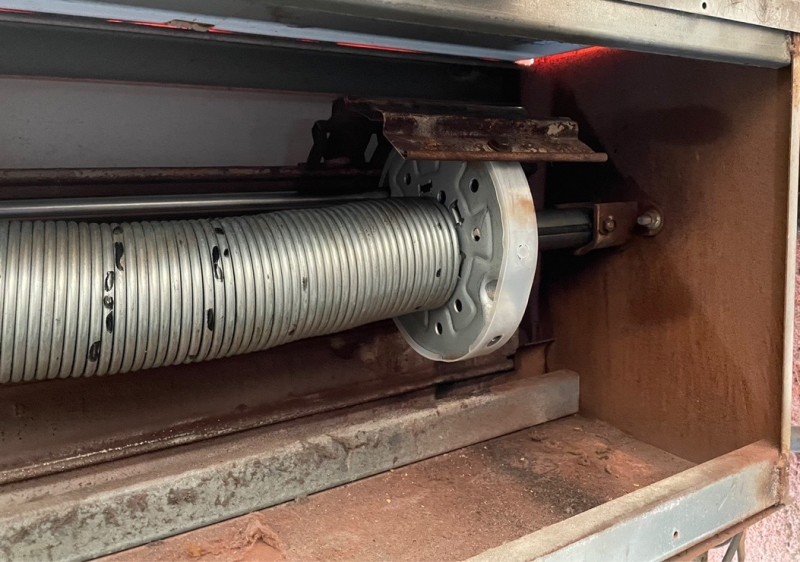 手動シャッター　シャフト交換