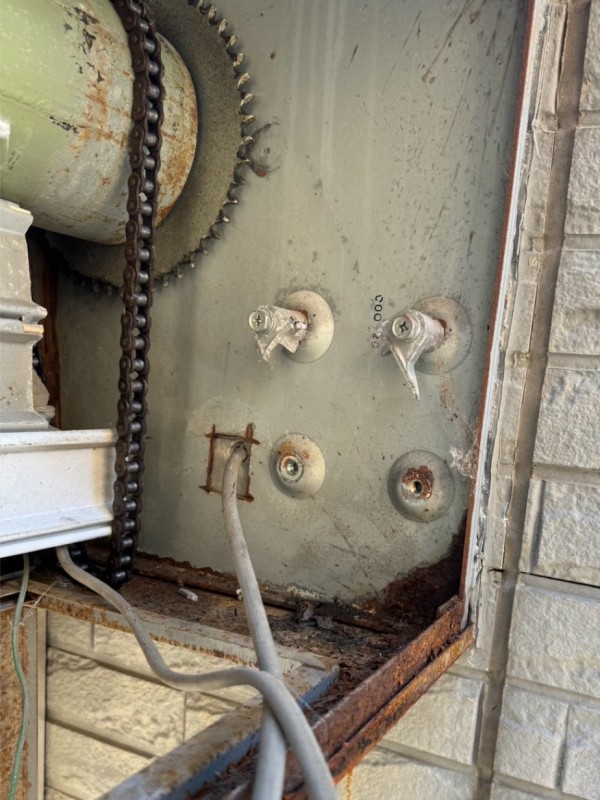 電動シャッター　開閉機交換工事