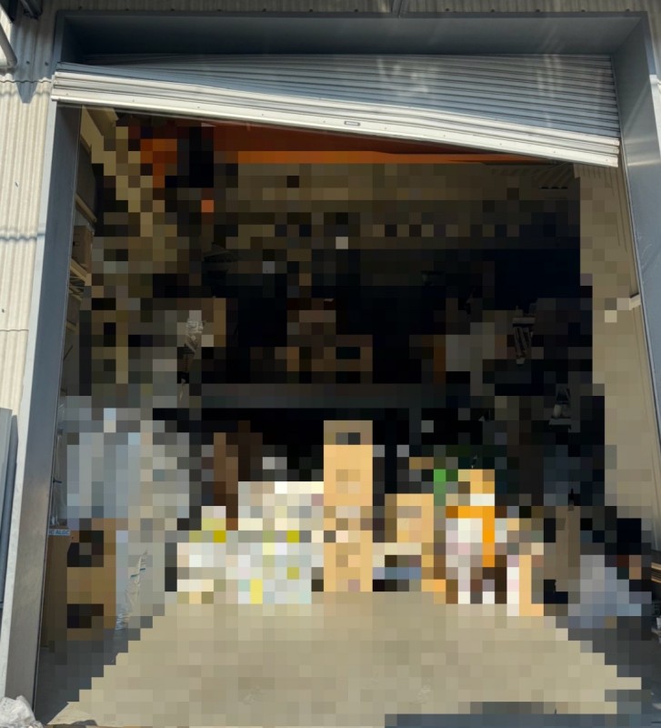 電動シャッター　スラット脱線復旧作業