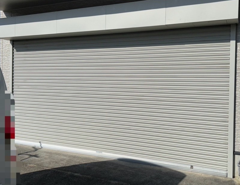 電動シャッター　修理・復旧作業