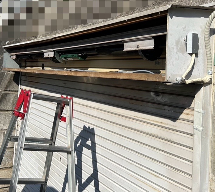 手動シャッターの電動化工事