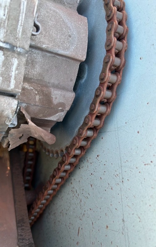 電動開閉機　ローラーチェーン交換