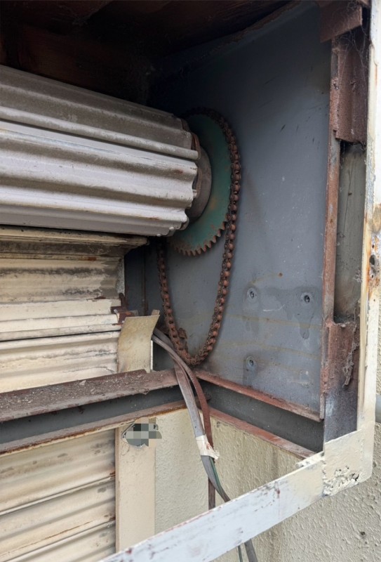 電動シャッター　開閉機交換工事