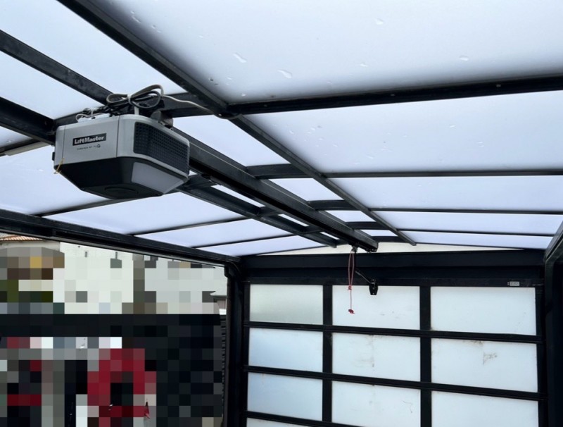 オーバードア　開閉機　交換工事