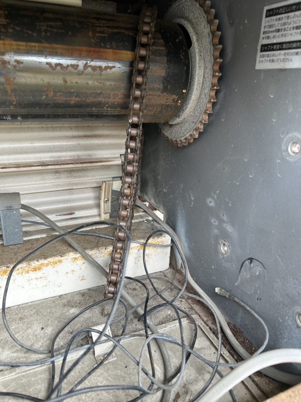 電動シャッター　開閉機交換工事