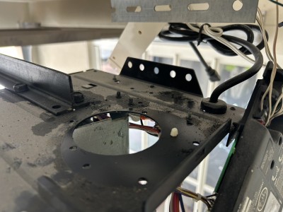 車庫　電動オーバードアシャッター　ベルト・ギア交換