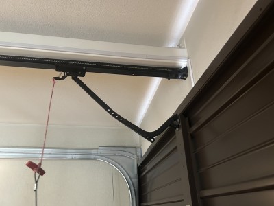 車庫　電動オーバードアシャッター　ベルト・ギア交換
