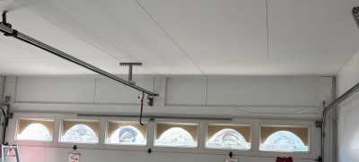 車庫 電動オーバードアシャッター バネ断裂 バネ交換