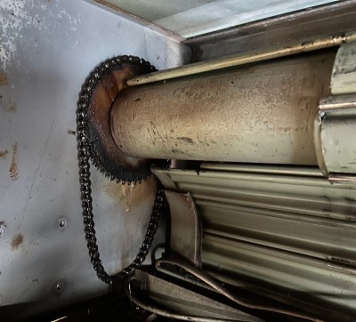 電動開閉機　ローラーチェーン交換