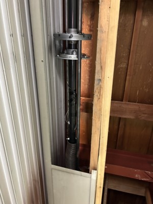 車庫　電動シャッター　開閉機交換工事