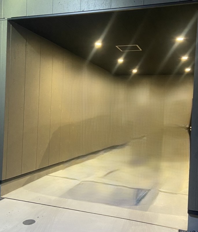 車庫　電動シャッター　新規設置